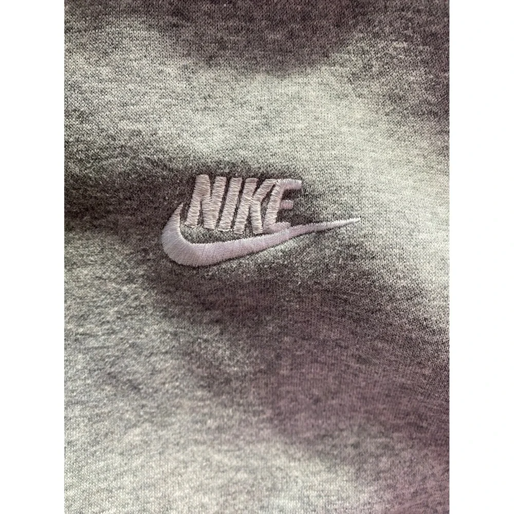 Nike Girls Large Gray Cropped Sweatshirt Fleece Pullover Embroidered Logo L